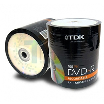 DVD -R TDK 8x BULK 100 unidades CERRADO