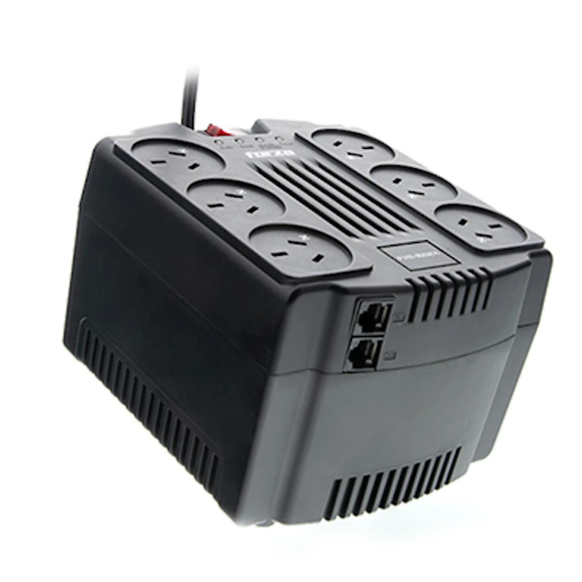 Vista lateral de Estabilizador De Tension 1600 Va 800W Forza Fvr-1602A