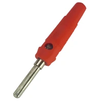 Ficha Banana Plug Macho Con Tornillo Ban-Tg Rojo