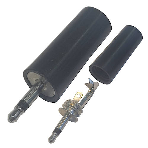 CONECTOR FICHA MINIPLUG 2,5 MACHO MONO BAKELITA