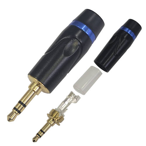CONECTOR FICHA MINIPLUG 3,5 MACHO ESTEREO ARWEN EXCLUSIVE METAL NEGRO