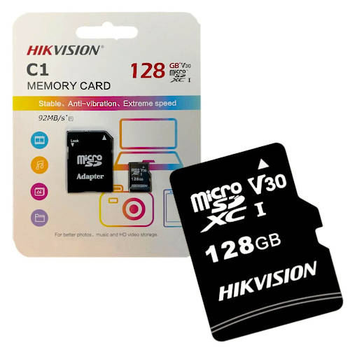 MEMORIA MICRO SD 128GB HIKVISION CL10 92 MB/s