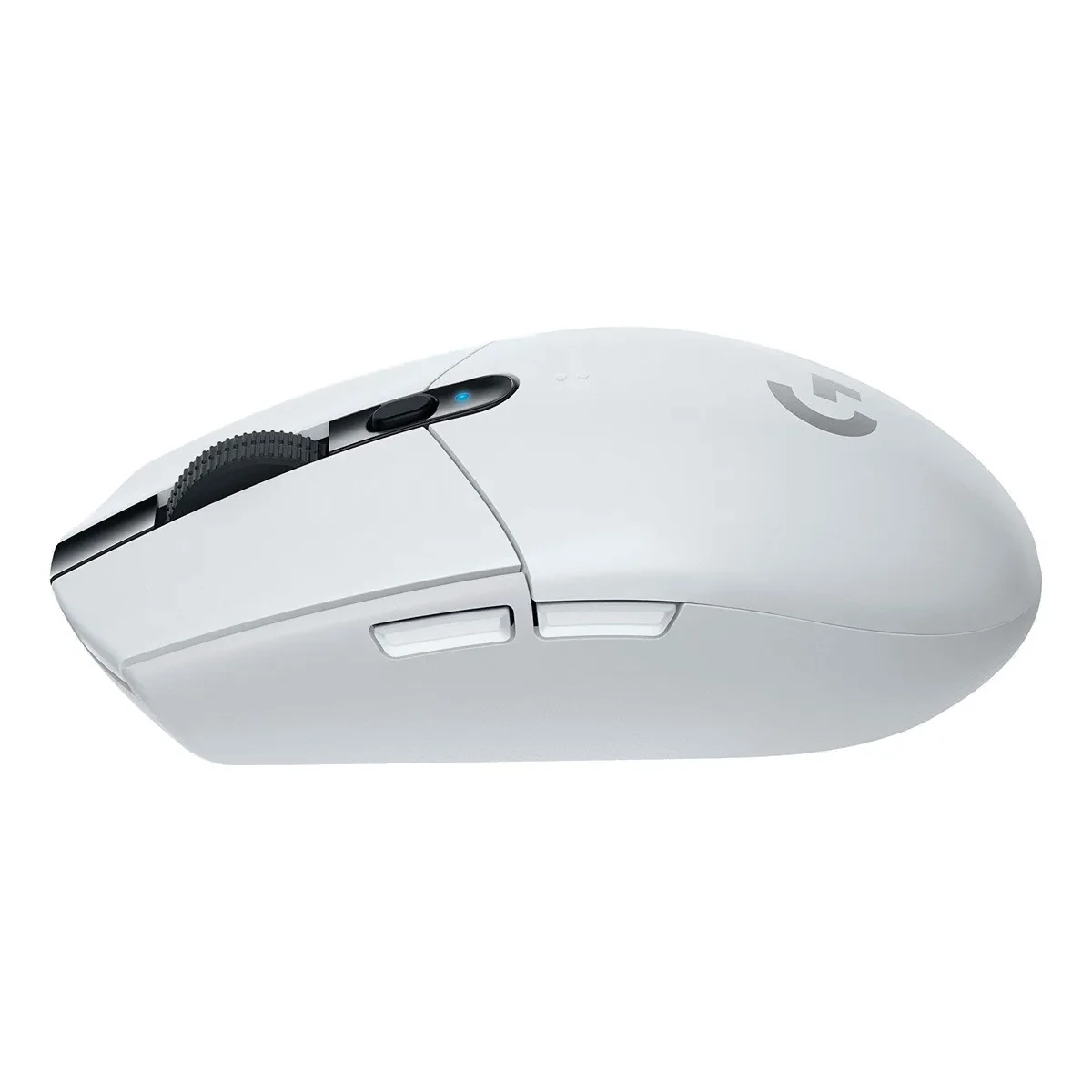 Vista lateral de Mouse Logitech G305 Lightspeed Bluetooth Gamer 1200Dpi Blanco
