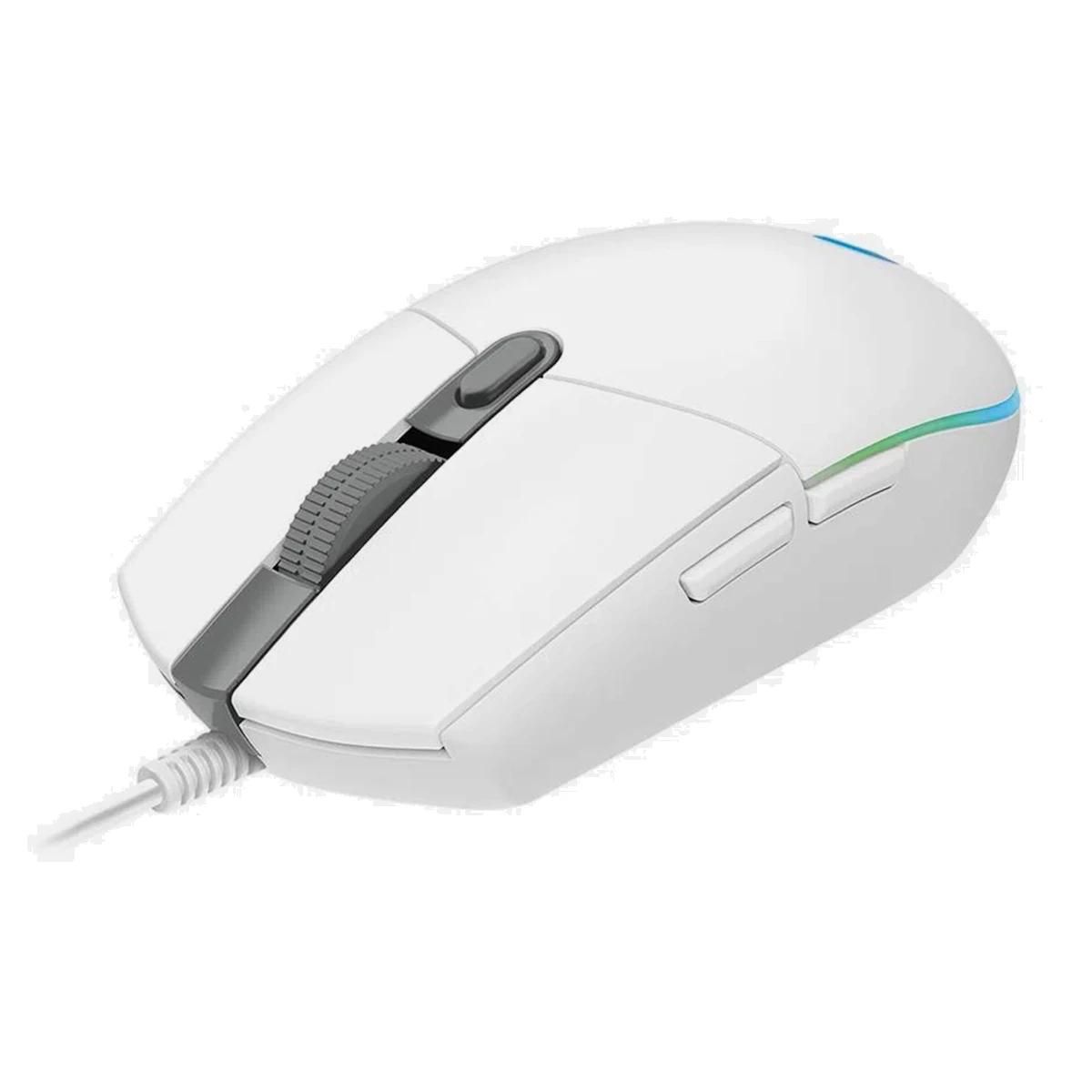 Vista lateral de Mouse Logitech G203 Rgb Lightsync 6 Botones 8000Dpi Blanco
