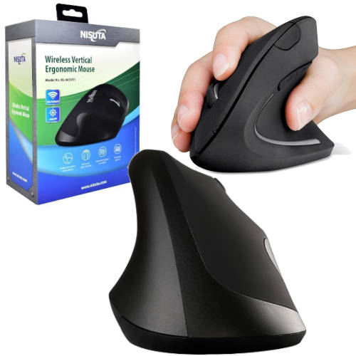 Mouse Inalambrico Vertical Ergonomico 2400Dpi Nisuta Mouse Inalambrico Vertical Ergonomico 2400Dpi Nisuta