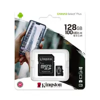 Memoria Micro Sd 128Gb Kingston Cl10 Canvas Select Plus C/Adaptador 100 Mb/S