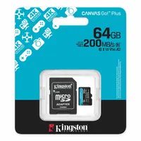 Memoria Micro Sd 64Gb Kingston Cl10 Canvas Go Plus C/Adaptador 170 Mb/S
