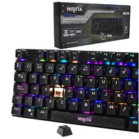  Teclado Gamer Nisuta Mecanico Espanol Nskbgz88 Switch Rojo Retroiluminado