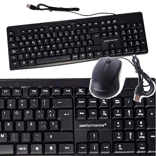 TECLADO + MOUSE USB PERFORMANCE ESPANOL NEGRO