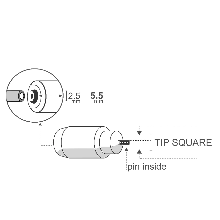 Miniatura 3 de DC hueco: Adaptadores 5,5x2,5 mm marca Belsic modelo 60696