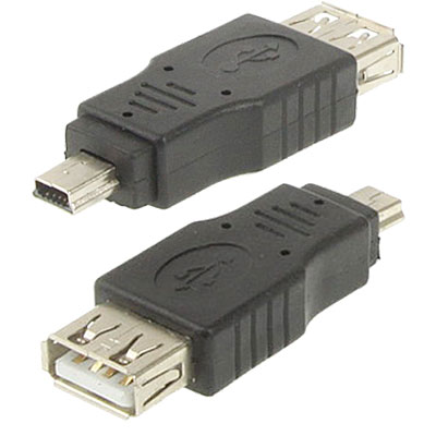 ADAPTADOR USB A HEMBRA 2.0 / MINI USB 5PIN MACHO