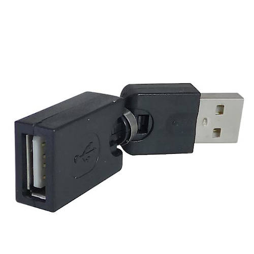 ADAPTADOR USB 2.0 A-A MACHO-HEMBRA FLEXIBLE 180 GRADOS