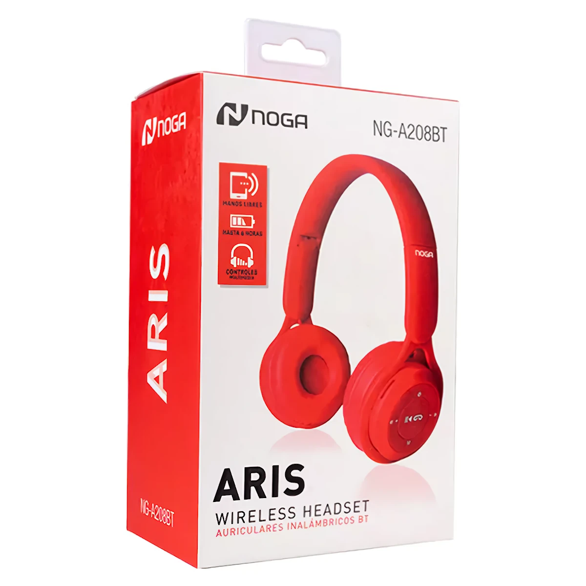 Detalles accesorios de Auricular Inalambrico Noga A-208Bt Aris Bluetooth Negro
