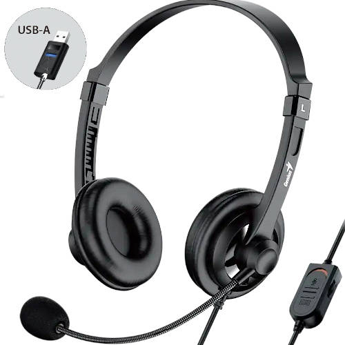 AURICULAR USB CON MICROFONO GENIUS HS-230U USB-A AURICULAR USB CON MICROFONO GENIUS HS-230U USB-A