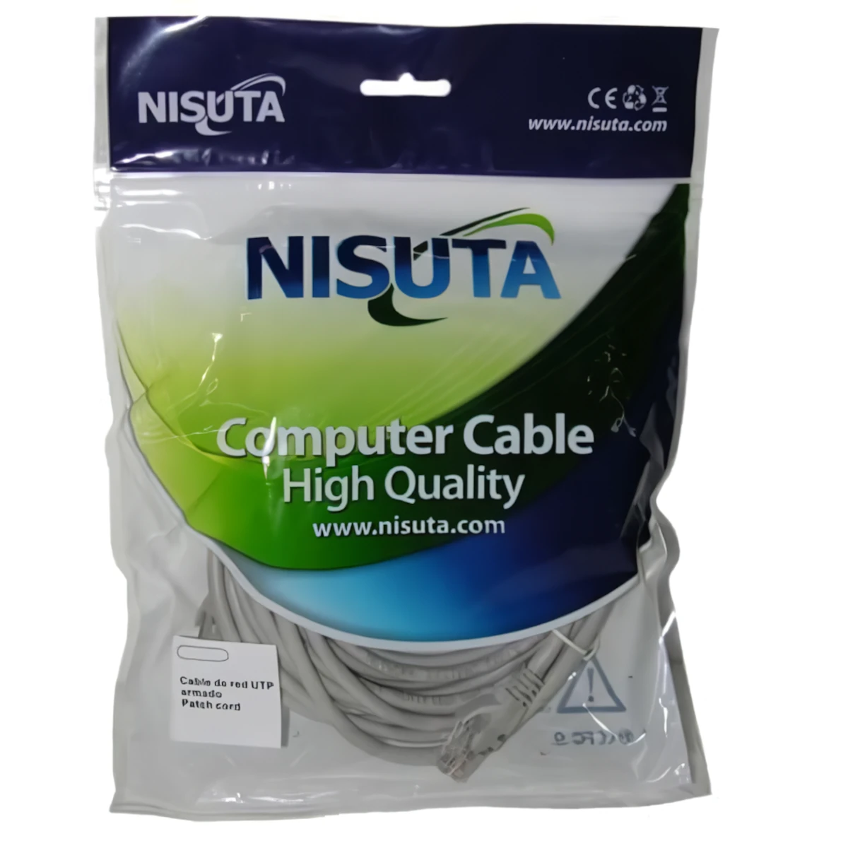 Vista lateral de Cable De Red Patchcord Rj45 1,5 Mts Cat 6 Nisuta