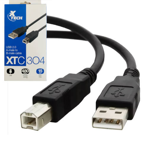 CABLE USB 2.0 A/B MACHO-MACHO 5 MTS 