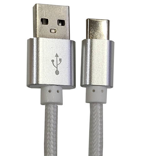 CABLE USB C MACHO / A MACHO 1 M BLANCO MALLADO