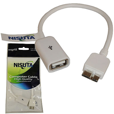 CABLE USB 3.0 A HEMBRA / MICRO-USB-B MACHO 0,1 MTS