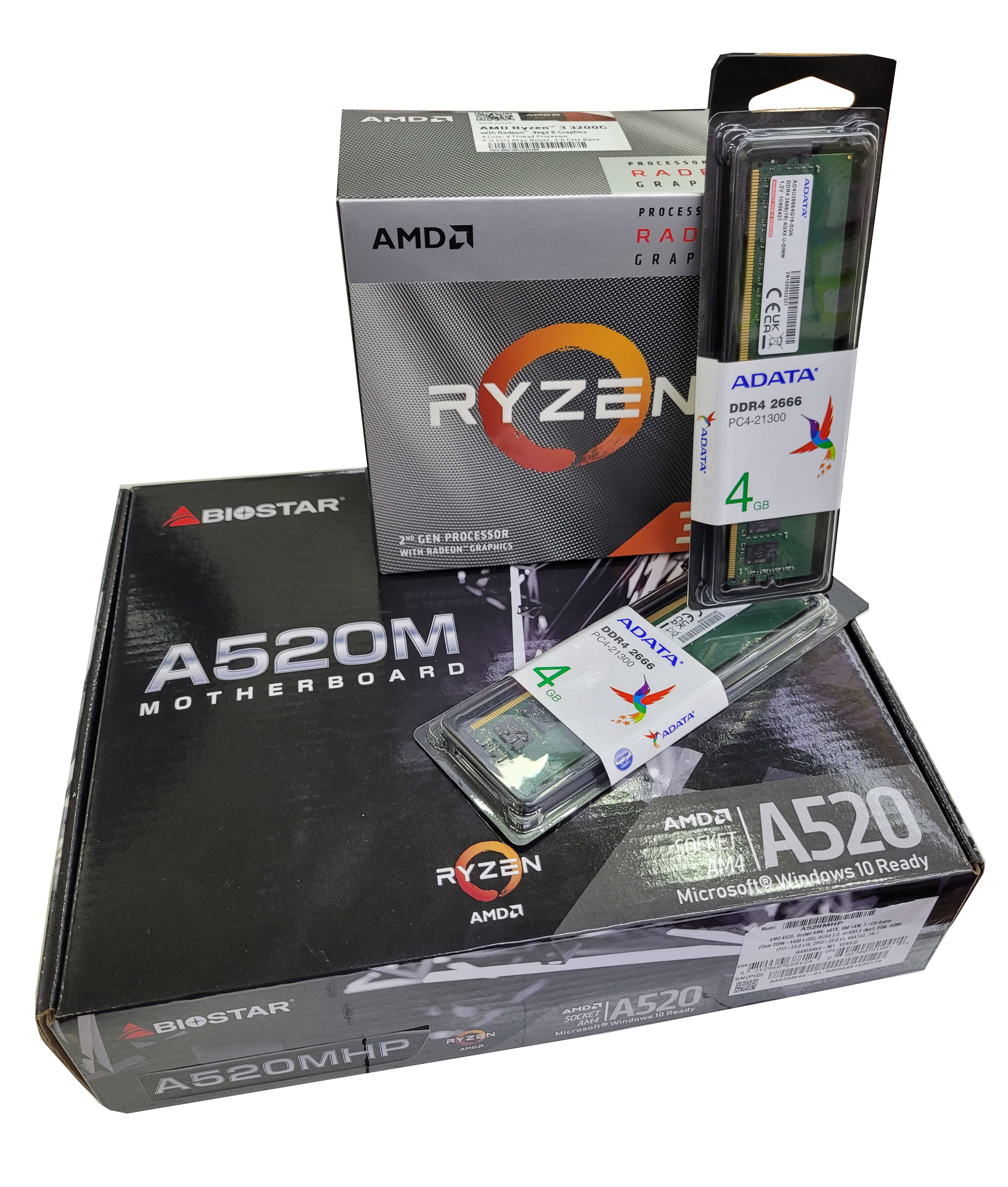 COMBO ACTUALIZACION RYZEN 3 3200G + MB BIOSTAR + 8GB DDR4