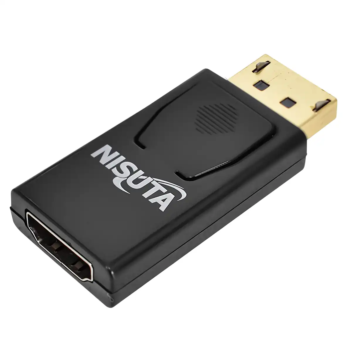 Vista lateral de Adaptador Conversor Displayport Macho / Hdmi Hembra Nisuta Nsdphd1