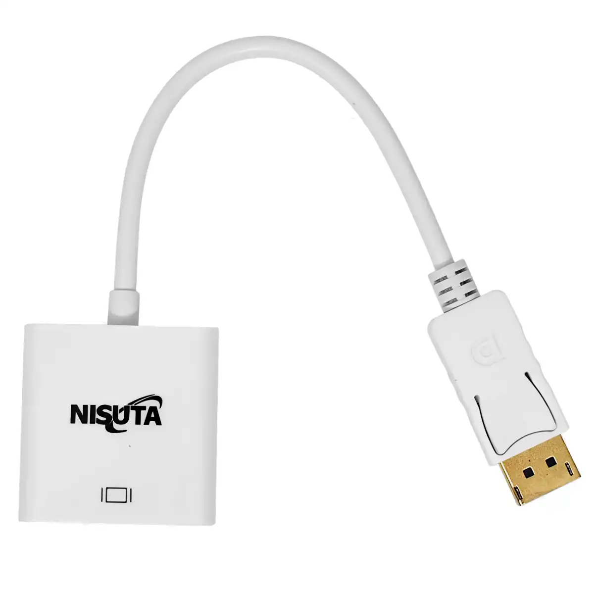 Vista lateral de Adaptador Conversor Displayport Macho / Hdmi Hembra Nisuta Nsdphd2