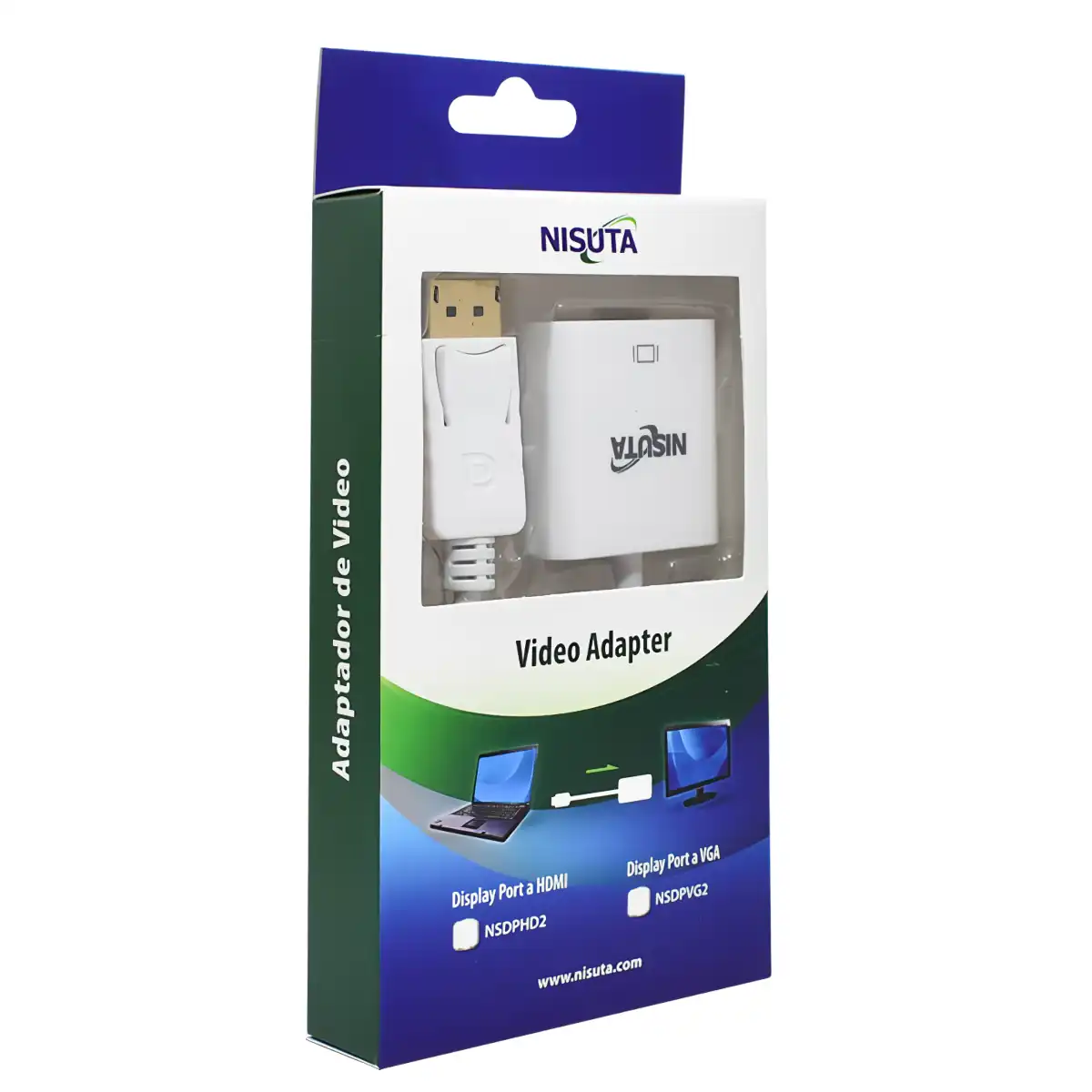 Detalles accesorios de Adaptador Conversor Displayport Macho / Hdmi Hembra Nisuta Nsdphd2