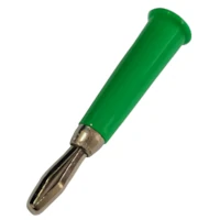 Ficha Banana Plug Macho Estandar Verde