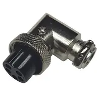 Ficha Conector Gx16 5 Pines Hembra Aviacion A Cable 90 Grados