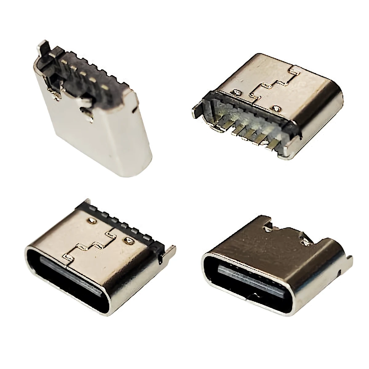 Conector Ficha Usb C Hembra 6 Pines Usb-C-Ch6-2 (6 Pines Rectos) Conector Ficha Usb C Hembra 6 Pines Usb-C-Ch6-2 (6 Pines Rectos)