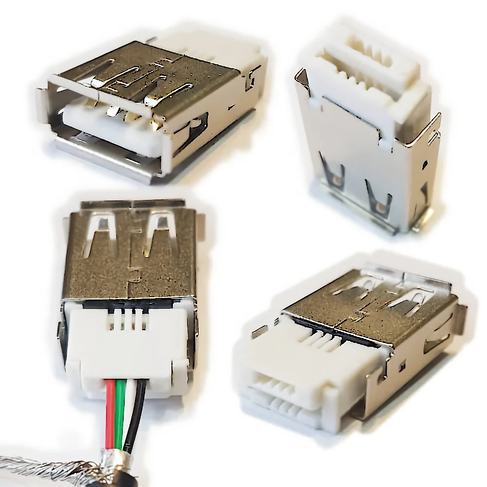 Conector Ficha Usb 2.0 A Hembra A Cable Conector Ficha Usb 2.0 A Hembra A Cable