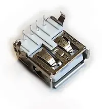 Conector Ficha Usb 2.0 A Hembra A Chasis 90 Grados