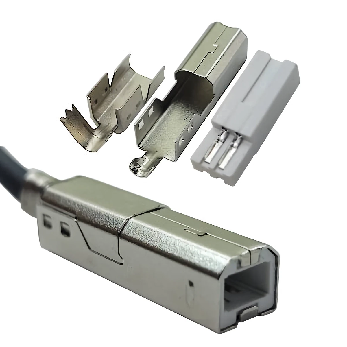 Conector Ficha Usb 2.0 B Macho A Cable Metal Conector Ficha Usb 2.0 B Macho A Cable Metal