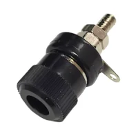 Ficha Banana Hembra Jack Tipo Binding Post A Chasis Negro