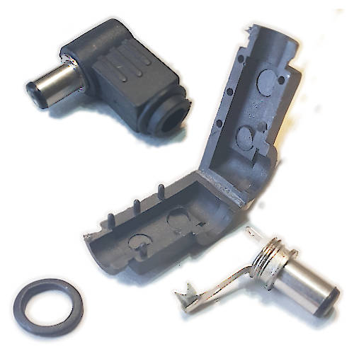 FICHA DC HUECO 5,5 x 2,1 x 9,5 mm PLUG MACHO 90 GRADOS FICHA DC HUECO 5,5 x 2,1 x 9,5 mm PLUG MACHO 90 GRADOS