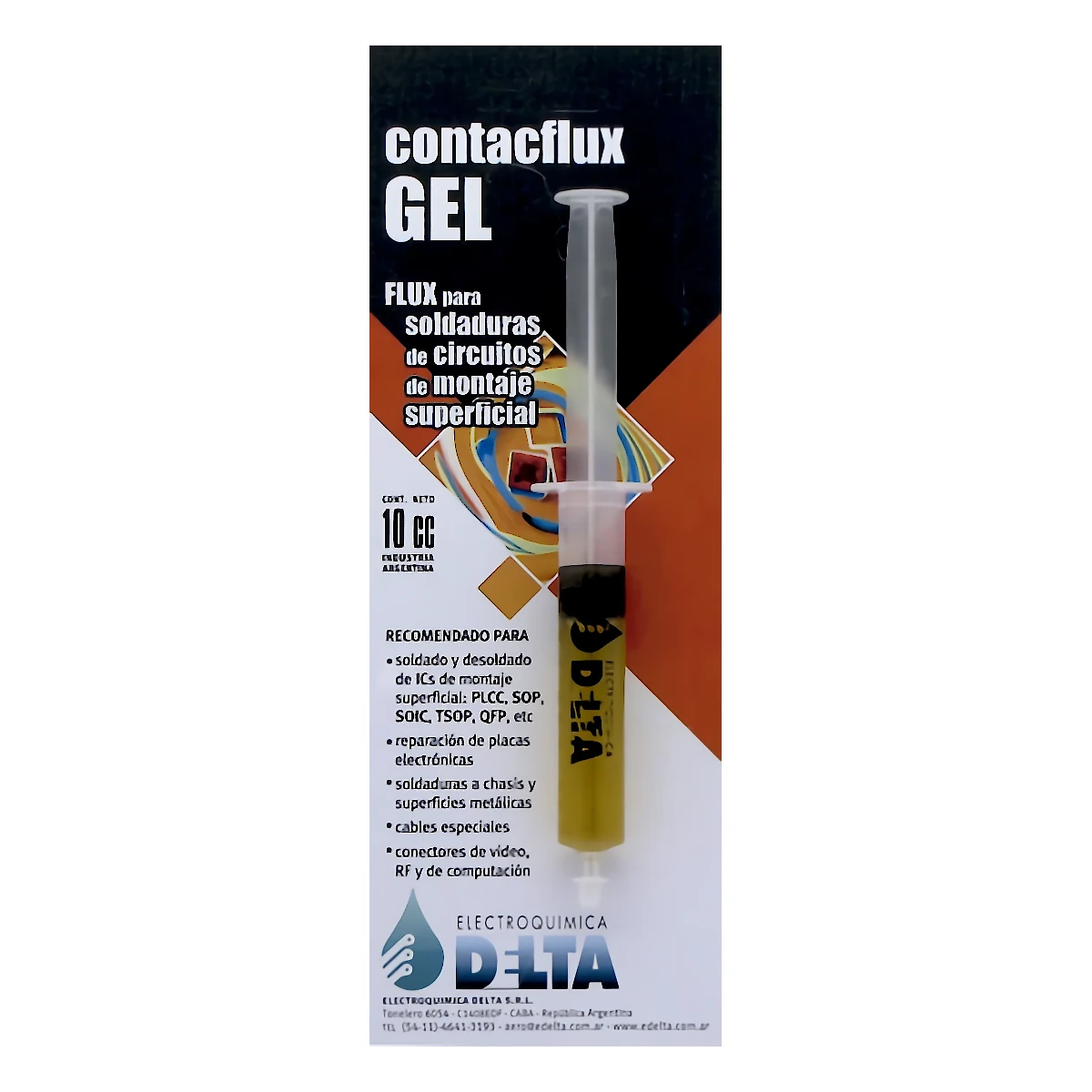 Miniatura 1 de Soldadura consumibles marca Electroquimica Delta modelo CONTACTFLUX GEL