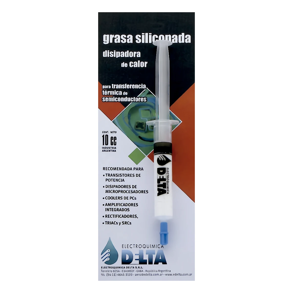 Grasa Disipadora Termica Siliconada Blanca Jeringa 10Cc Delta Grasa Disipadora Termica Siliconada Blanca Jeringa 10Cc Delta