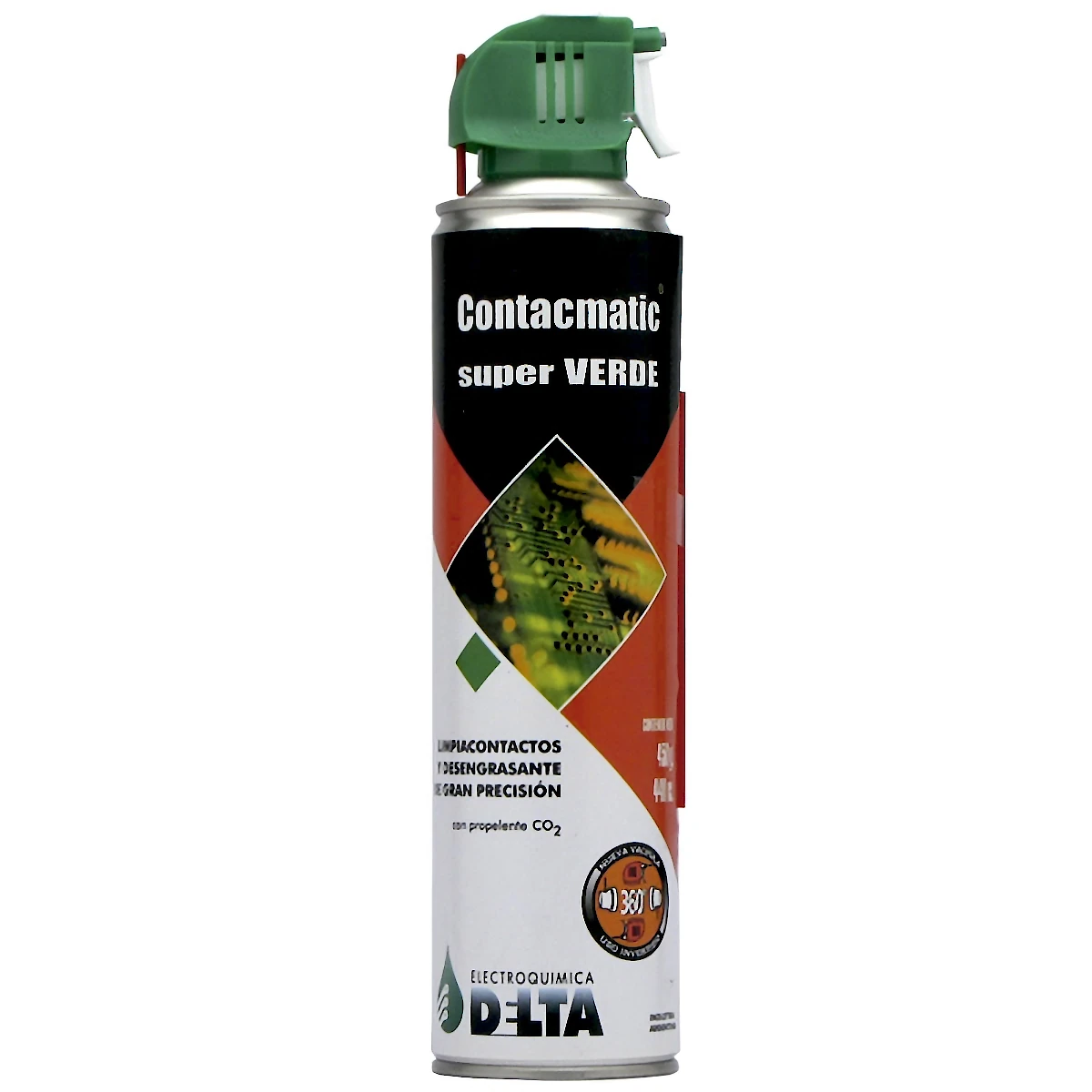 Limpia Contactos Desengrasante Contacmatic Super Verde 440Cc