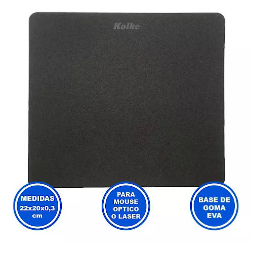 MOUSE PAD 20 x 22 x 0,3 cm KOLKE KED-151 NEGRO MOUSE PAD 20 x 22 x 0,3 cm KOLKE KED-151 NEGRO