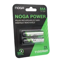 Pila Aaa Recargable 1100Mah Noga Nickel Metal Blister X2 Pila Aaa Recargable 1100Mah Noga Nickel Metal Blister X2