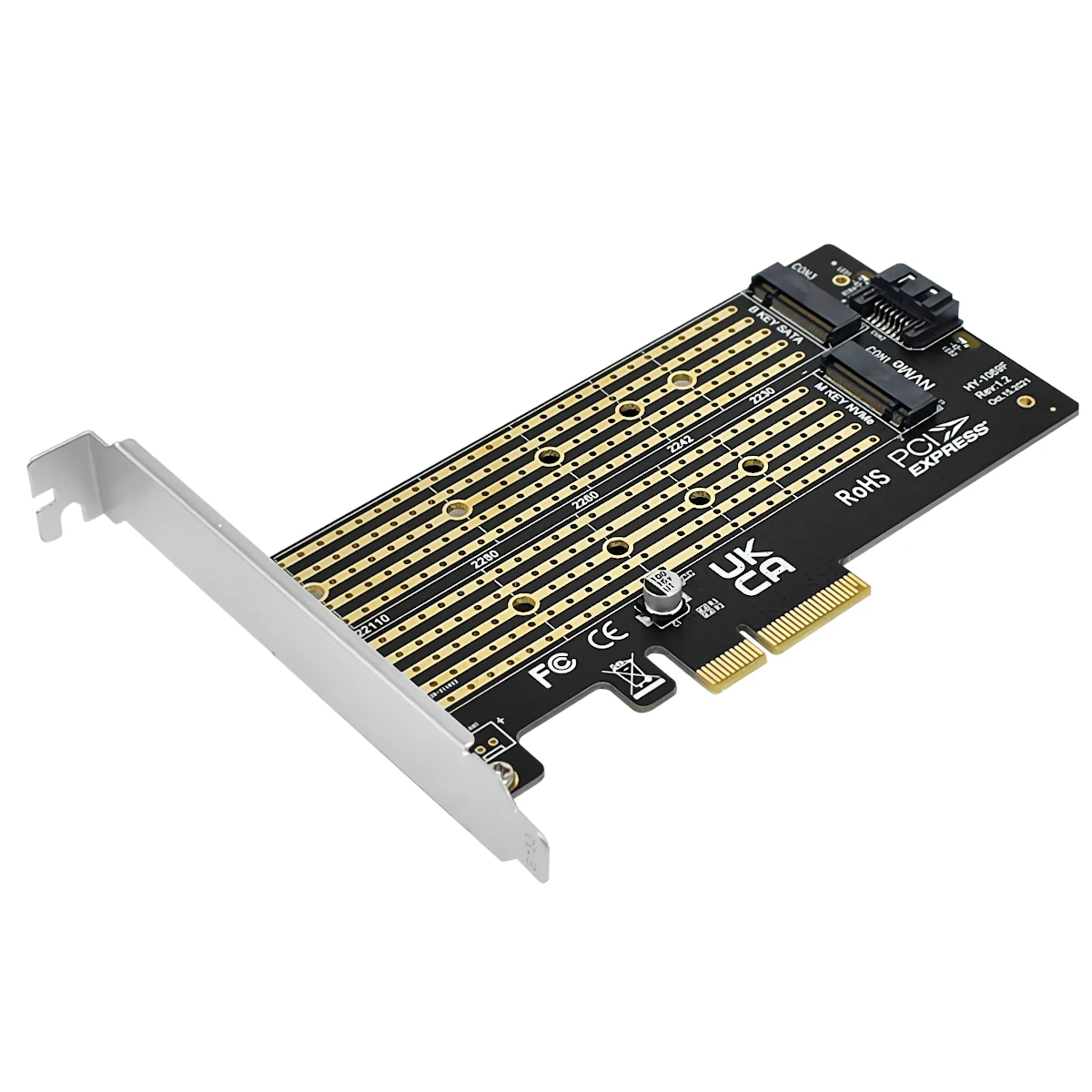 Placa Pci-E P/2 Discos M.2 Ssd Nvme Y Ngff (Sata)