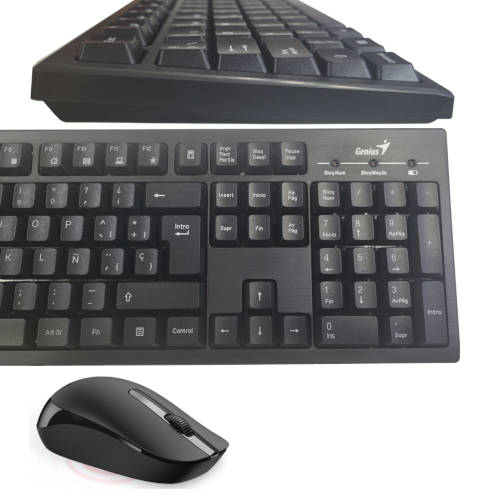KIT TECLADO Y MOUSE GENIUS INALAMBRICO KM-8101 ESPANOL NEGRO KIT TECLADO Y MOUSE GENIUS INALAMBRICO KM-8101 ESPANOL NEGRO