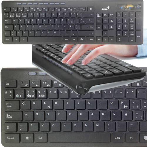 KIT TECLADO Y MOUSE GENIUS INALAMBRICO + BLUETOOTH SLIMSTAR 8230 ESPANOL KIT TECLADO Y MOUSE GENIUS INALAMBRICO + BLUETOOTH SLIMSTAR 8230 ESPANOL